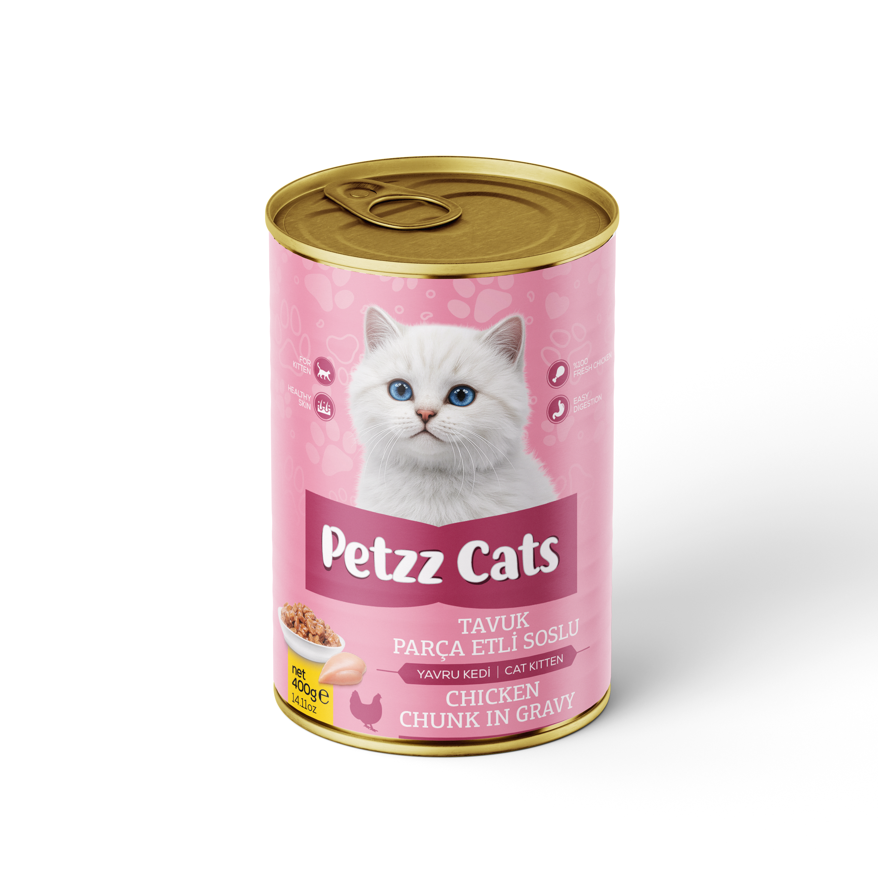 PetzzCats Tavuk Etli Yavru Kedi Konservesi